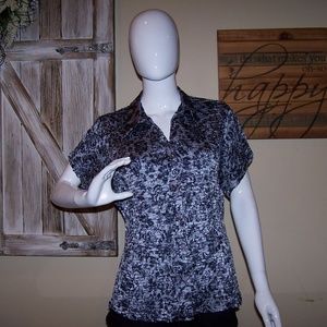 XL Crimple Styled Blue Top